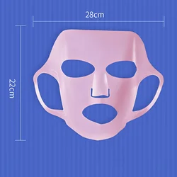Dual-Color Reusable Silicone Lifting Face Mask for Anti-Wrinkle and Moisturizing Care (Pink-S)