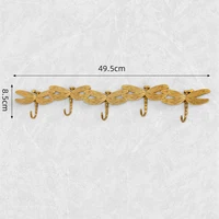 Hangers Key Holder Wall Brass Dragonfly Entrance Hanging Hook Cloakroom Long Rack Hook Home Decoration Housekeeper on Wall 1