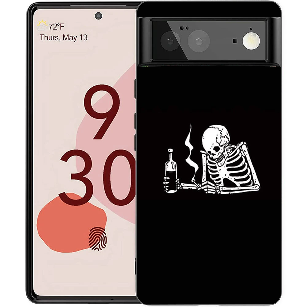 Cute Skull Shockproof Silicone Phone Case Cover - Soft Protective Shell Coque