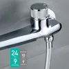 Universal Rainfall Thermostat Bathroom Shower Faucet Set With Handheld  Showerhead Wall Mounted Brass Bath Hot & Cold Mixer Tap 5