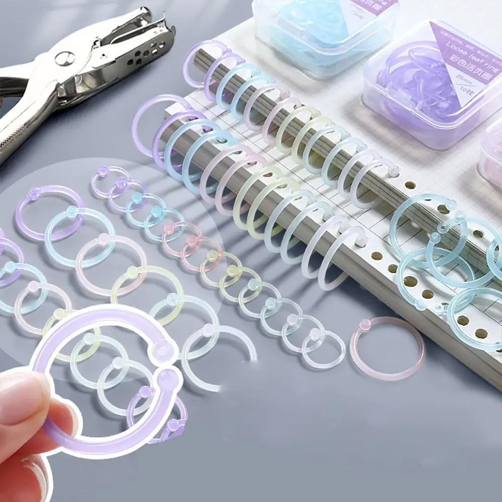 

Plastic Multi-Function Circle Ring DIY Albums Loose-Leaf Colorful Book Binder Hoops Office Binding Supplies
