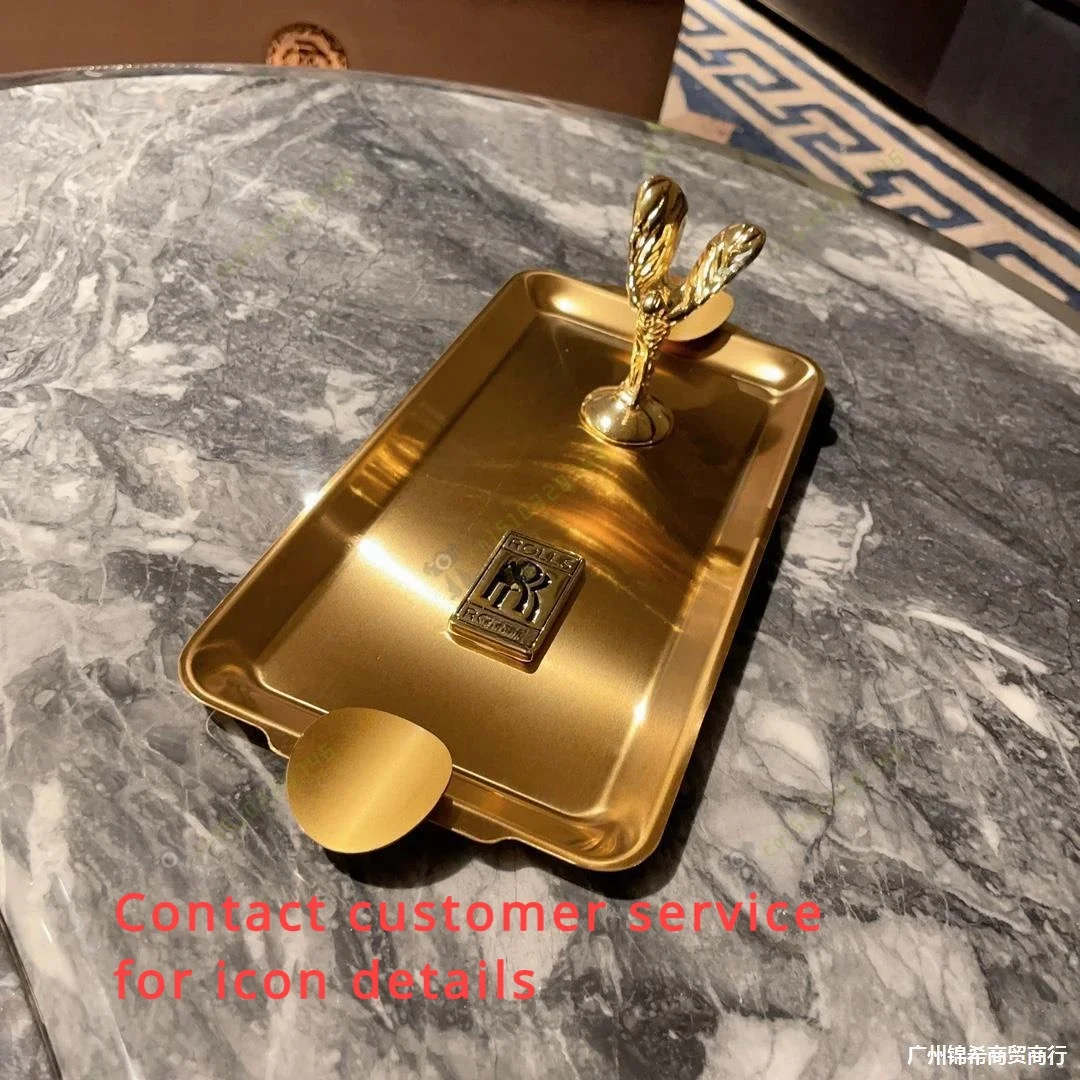 R logo Little Gold Man CIGARLOONG Cigar Ashtray Bronze Bottom Large Diameter Titanium Metal Household Luxury Rolls Ash Tray