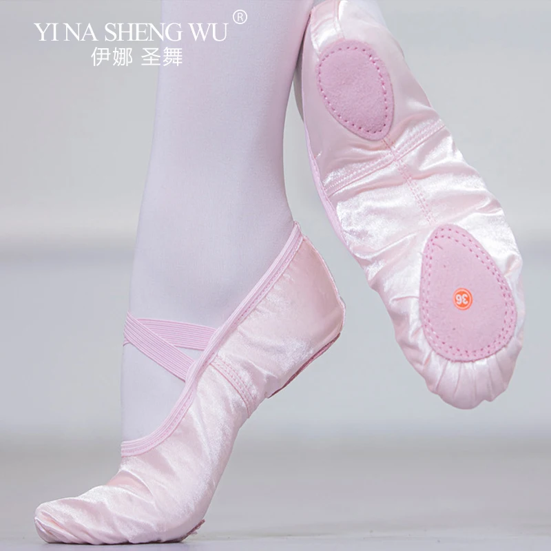 Satin Dance Shoes Women Soft Soles Children's Classical Ballet Dance Shoes Ballet Dancing Practice Performances Cat Claw ballet shoes