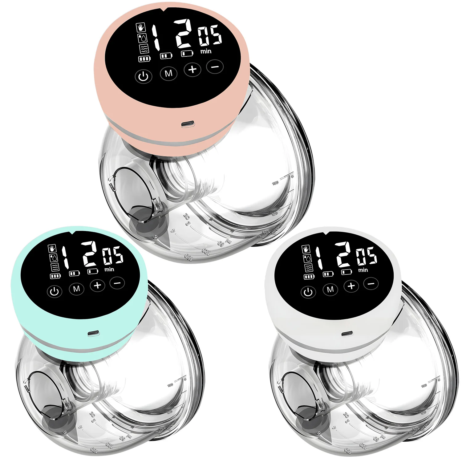 Electric Breast Pump Wearable Hands Free 3 Modes 9 Levels of Suction 180ML Capacity