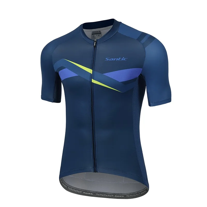 Santic Cycling Jersey Camisetas de ciclismo para hombre Camisetas de ciclismo de manga corta Camisetas de ciclismo de secado rápido Ropa reflectante para MTB