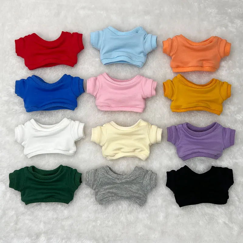 

Doll Clothes for 10/15/20cm Idol Doll Outfit Accessories Sweater T-shirt Shorts 2PC for Super Star Dolls Toys Collection Gift