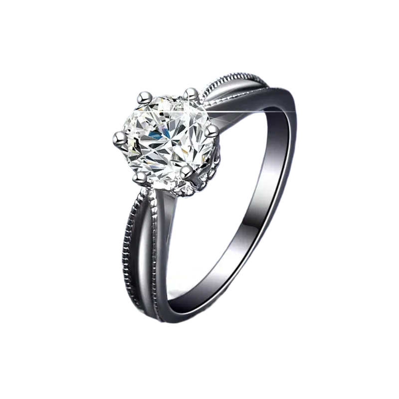 

Gorgeous PT950 Platinum 1CT Moissanite Diamond Ring Elegant Women Bridal Engagement Wedding Party Promise Jewelry Gift