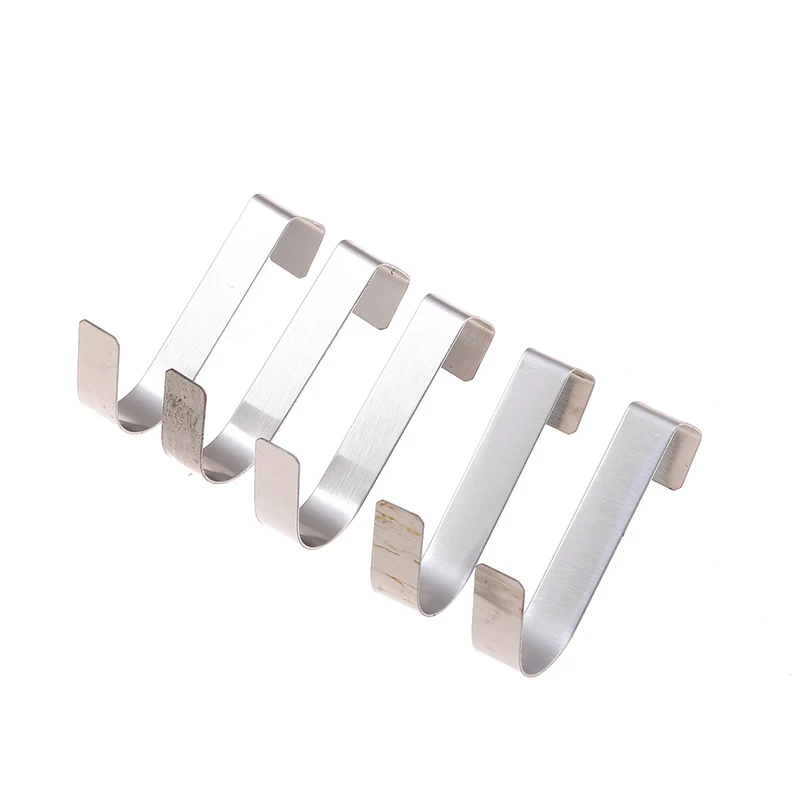 5PCS Bathroom Cabinet Door Hook Stainless Steel Door Rear Hanger Keychain Coat Hook Home Kitchen Accessories Organizer Tools storage hook,door hook