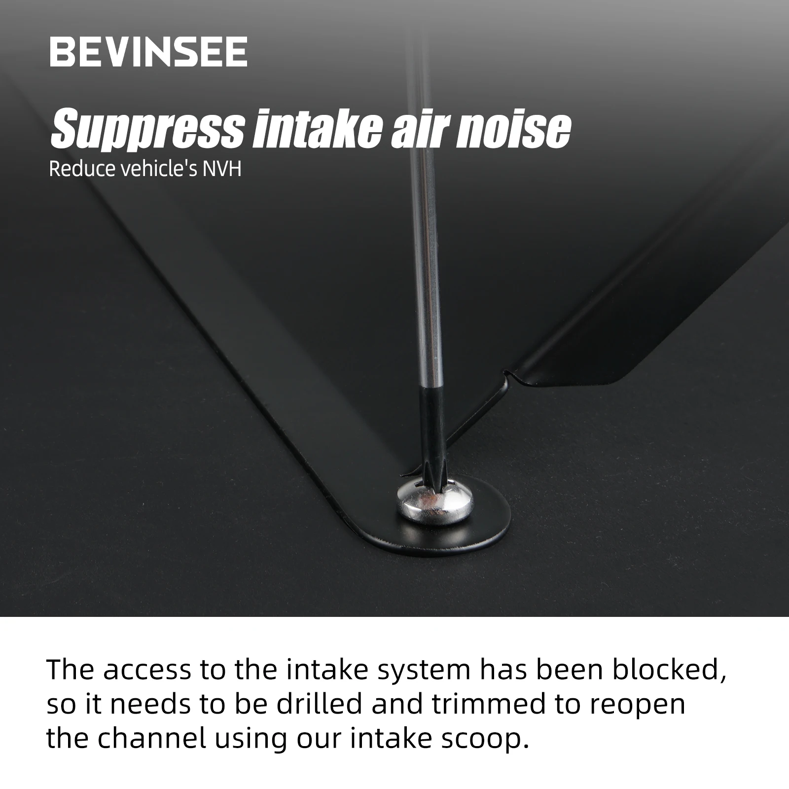 Air Intake Kit BEVINSEE Dynamic Air Inlet Scoop Kit for VW Golf MK7 MK7.5 1.4 GTI R Audi S3 8V