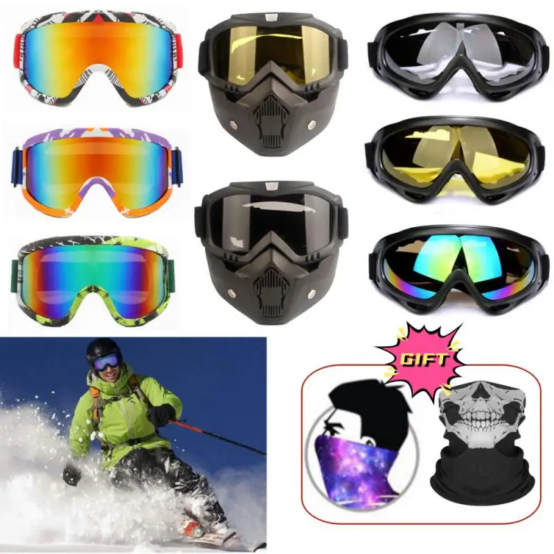 

Skiing Goggles Windproof Cycling Motorcycle Goggles Winter Anti-Fog Snowboard Ski Glasses Ski Mask Tactical Goggle Sunglasses