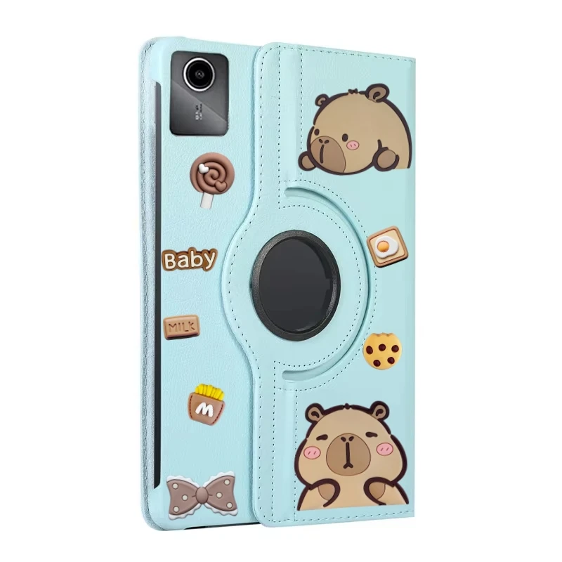 DIY Kids Tablet Case with 360° Rotating Stand - Adjustable Shockproof Cover