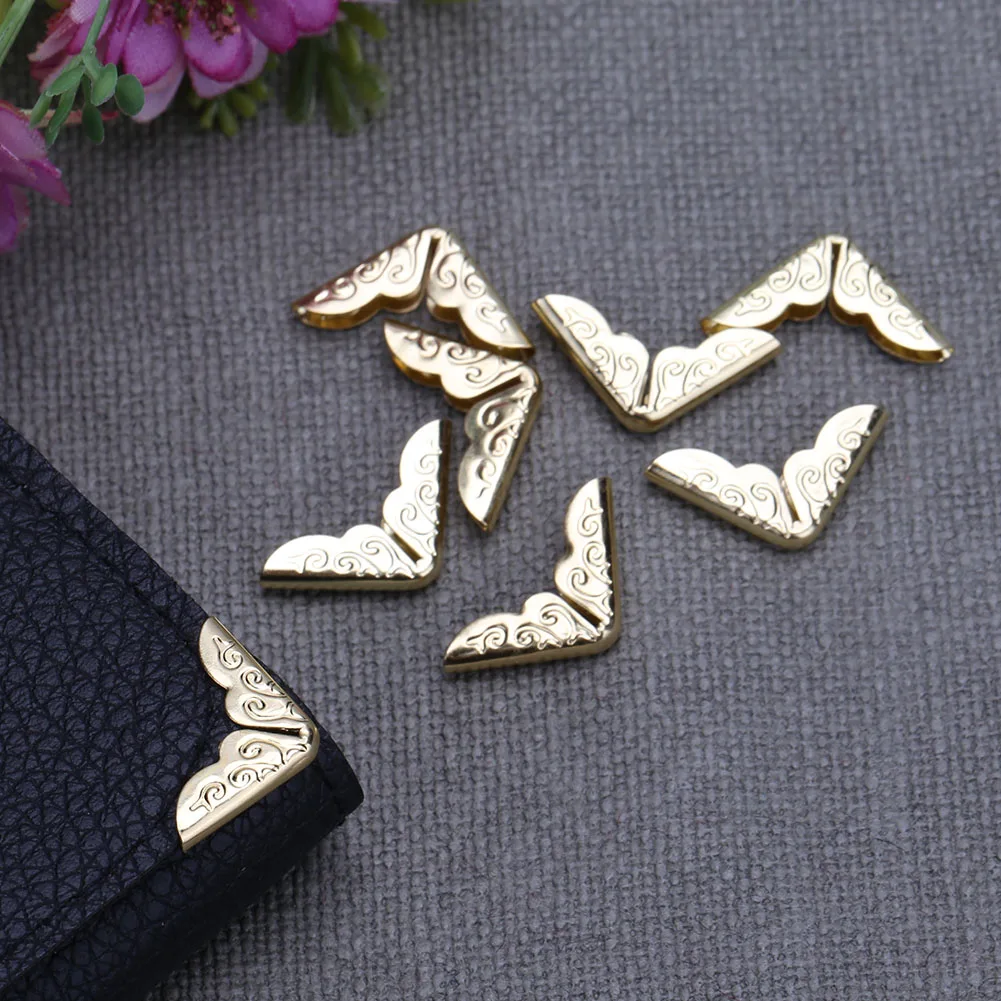 Book Corner Protector 100-300pcs Scrapbooking Albums Corner Protectors Card File Menu Metal Book Laptop Corner Protector Scrapbooks Photo Albums Decor