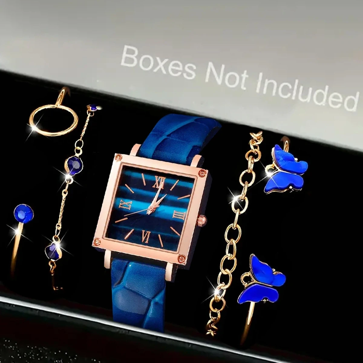 Women Square Watch Set Watch Band