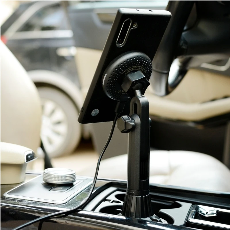 Magnetic Car Mount ,Cup Holder Phone Mount for Car 15W Magnetic Wireless Car  for Phone 12/13/14