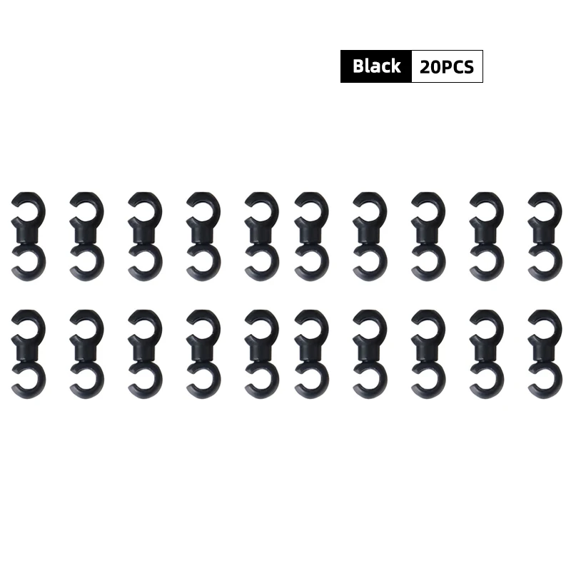 20pcs Cavo del freno MTB per bicicletta Clip stile S Fibbia guida per