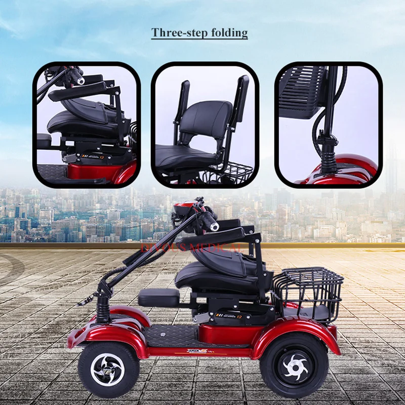Electric Mobility Travel Scooter for Adults Mobility Scooters for Seniors 4 Wheel Powered Electric Car 3