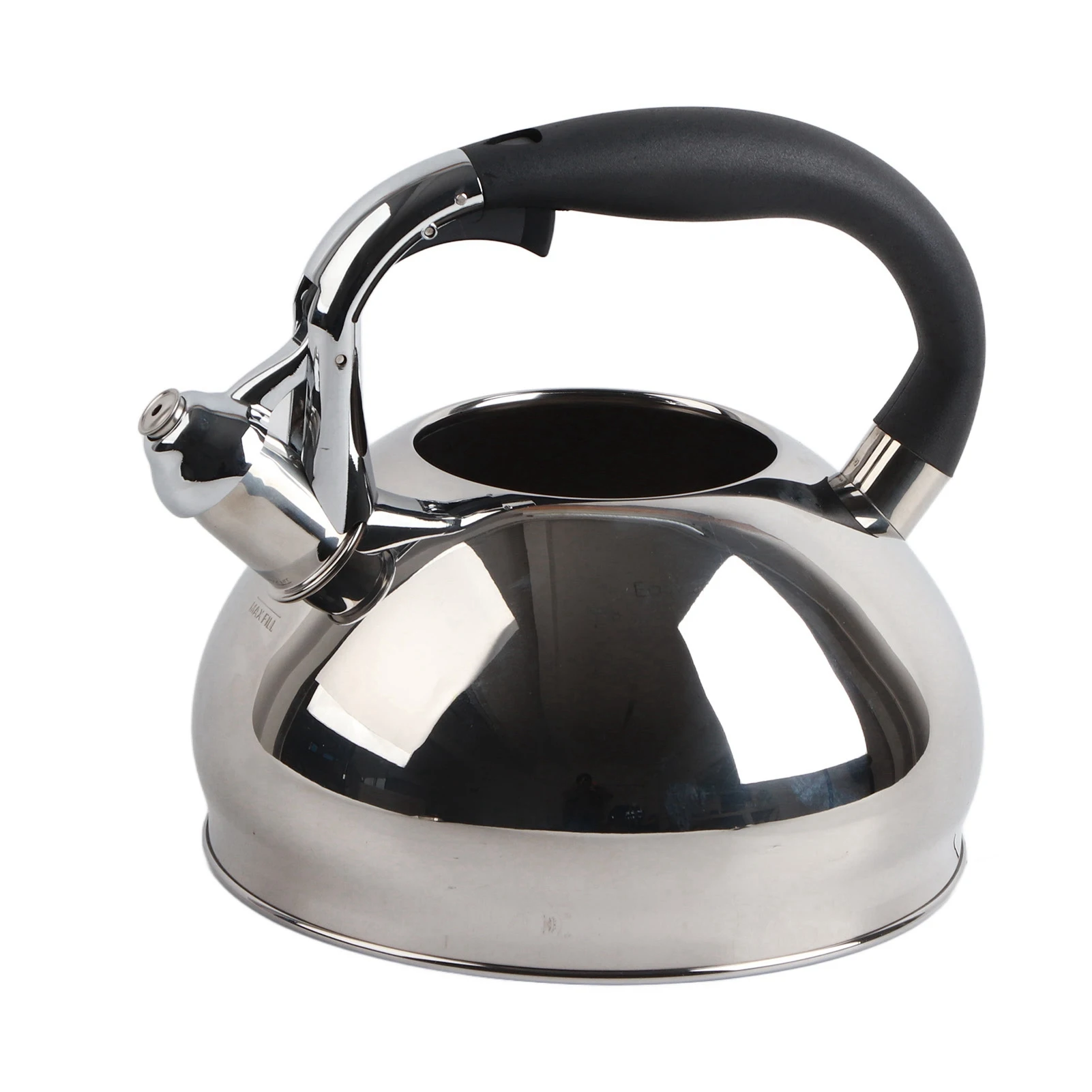 Whistling Tea Kettle Fast Heating Large Capacity 304 Stainless Steel Whistling Kettle with Ergonomic Handle for Home Office