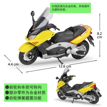 Welly 1:18 Yamaha XP500 TMAX Alloy Diecast Sport Motorcycle Model Workable Shork-Absorber Toy For Children Gifts Toy Collecti