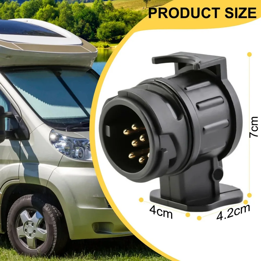 13 Pin to 7 Pin Towing Adaptor Trailer Caravan Truck Towbar Car Plug Adapter 12V Waterproof Electric Socket Converter Connector