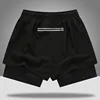 Gym Shorts Men Compression 5 Inch Quick Dry With Liner Training Running Short 2 in 1 Mens Gym Shorts 2