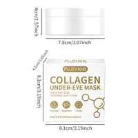 Masque pour les yeux au bio-collagène, 60 patchs, hydrogel rafraîchissant pour les yeux gonflés avec niacinamide et acide hyaluronique, éclaircissant, hydratant, raffermissant, apaisant 4