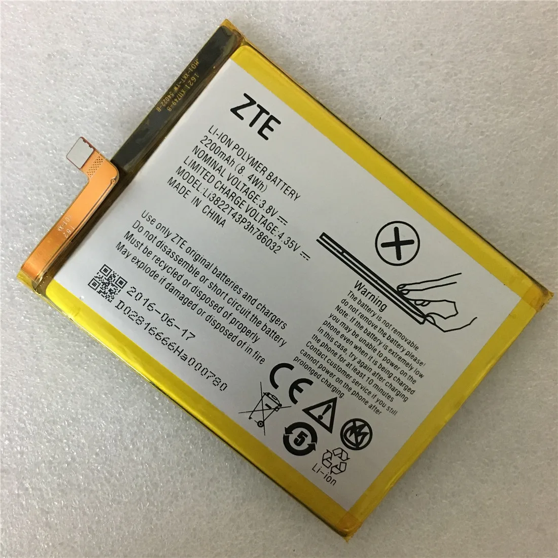 

Li3822T43P3h786032 Orbic Orbic-RC-501L Battery For ZTE Blade V6 For ZTE Blade D6 For ZTE Blade X7 Batterie Bateria 2200mAh