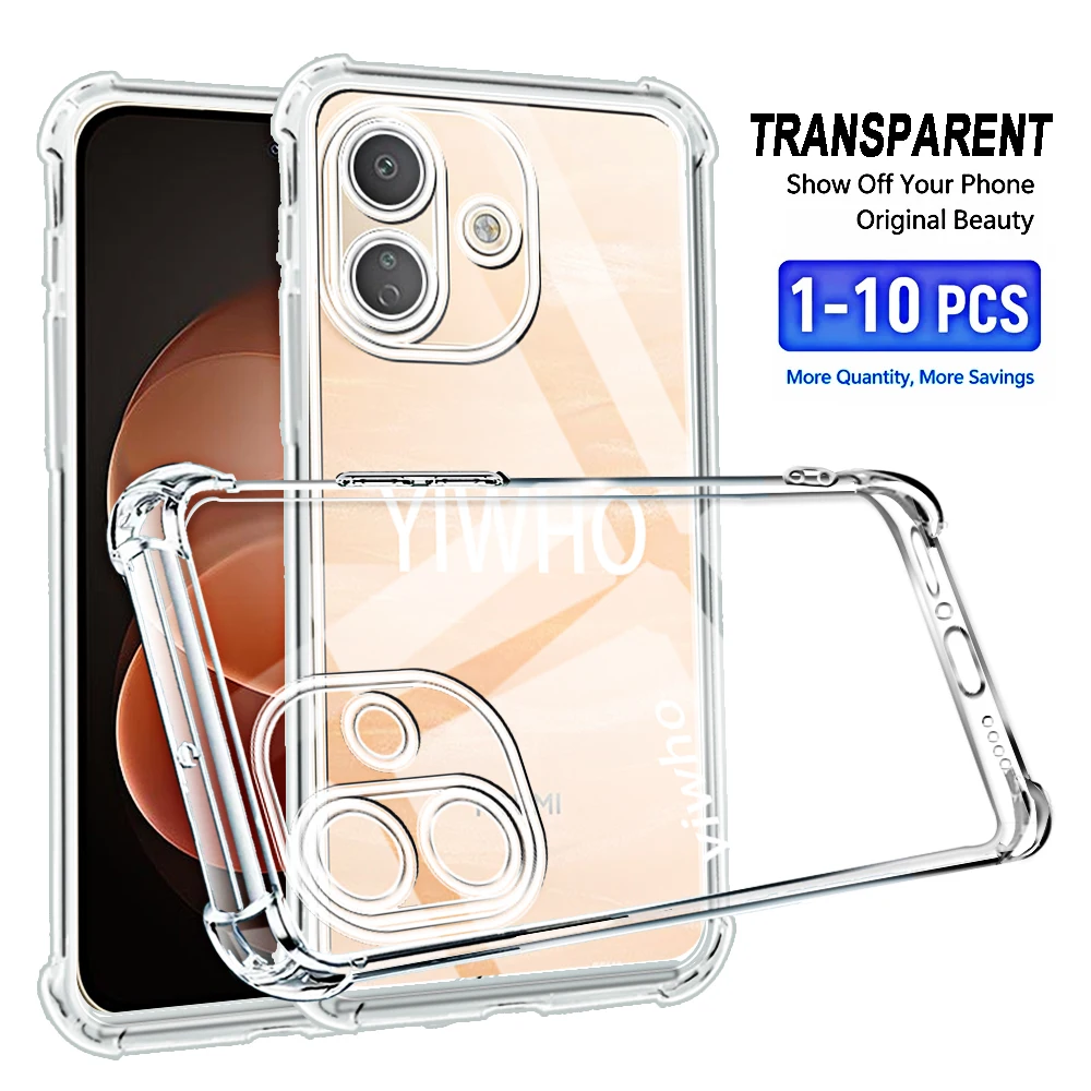 Shockproof Transparent Soft TPU Phone Case - 1 to 10 Pack