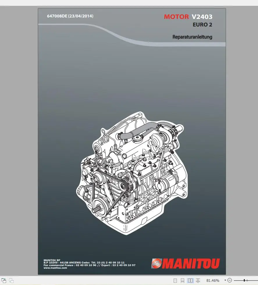Manitou Machinery 2.72 Gb Pdf German Language 2022 Repair Manual Dvd