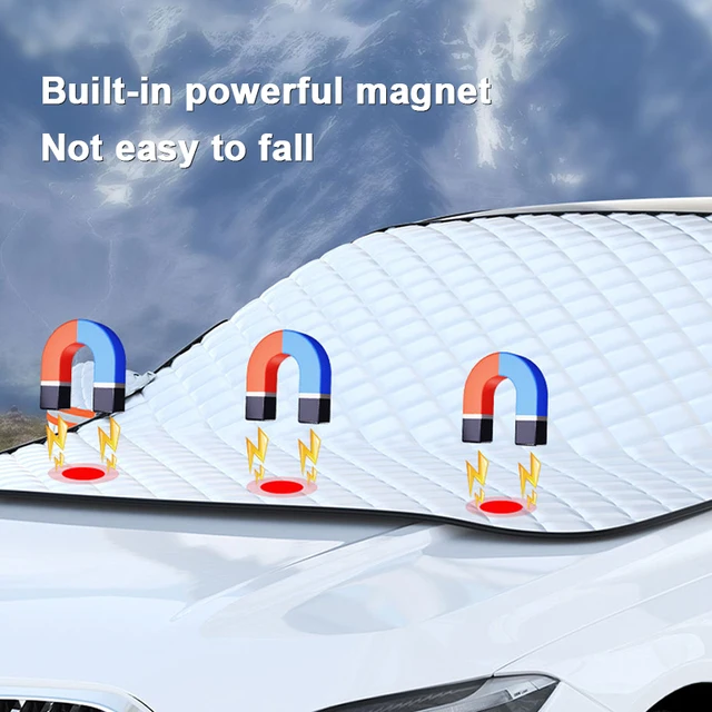SEAMETAL Summer Windshield Cover UV Reflective Sun Shade Waterproof 4-Season Universal Sun Protection Cover Winter Snow Shield 2