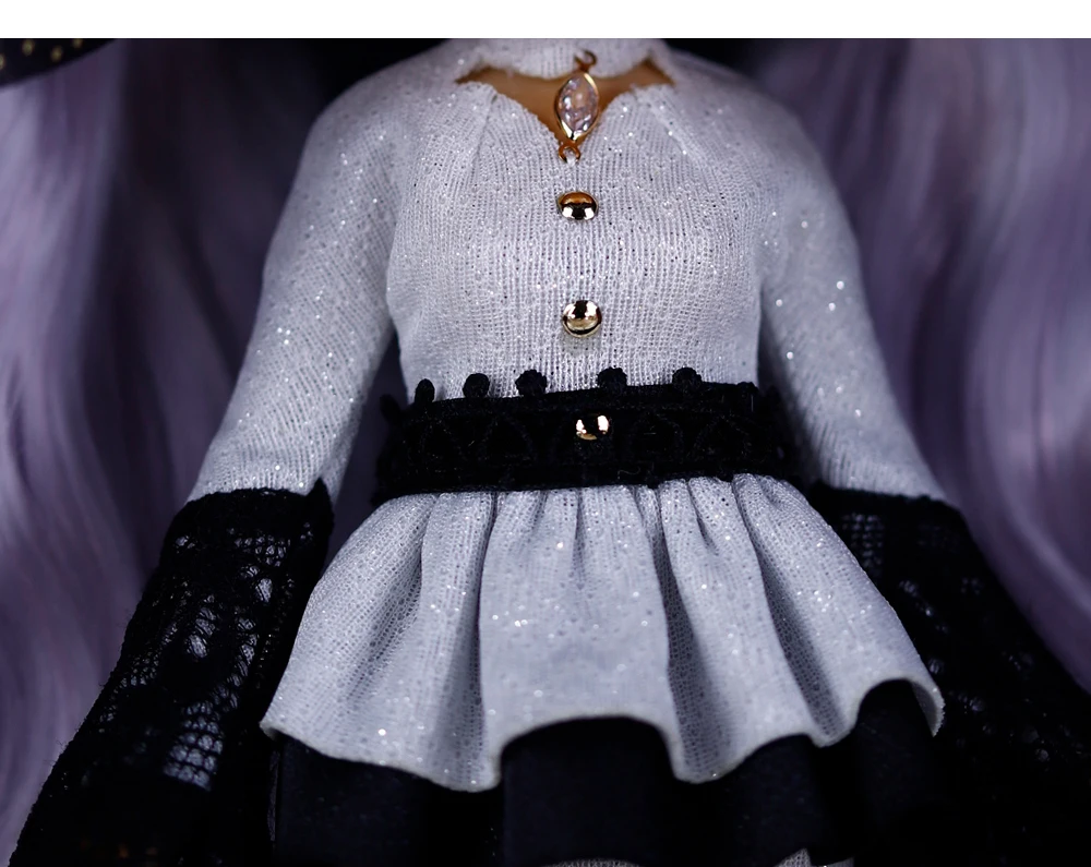 Sienna – Premium Custom Neo Blythe Doll with Purple Hair, Tan Skin & Shiny Cute Face 9