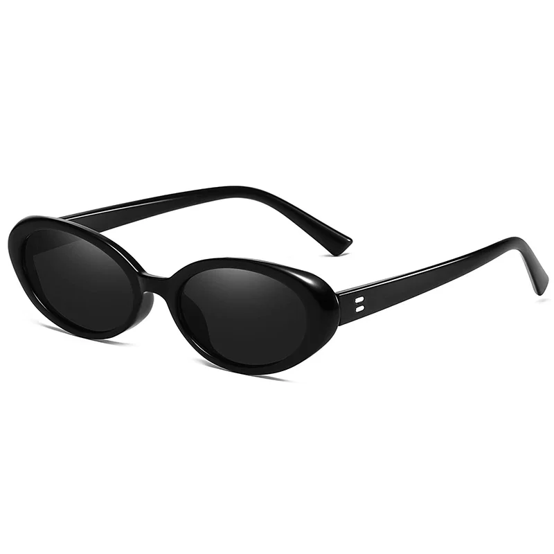 Polarized Sunglasses Vintage Oval Sunglasses Women Luxury Brand Designer Small Oval Sun Glasses Retro Men Rivets Sun Glasses Oculus