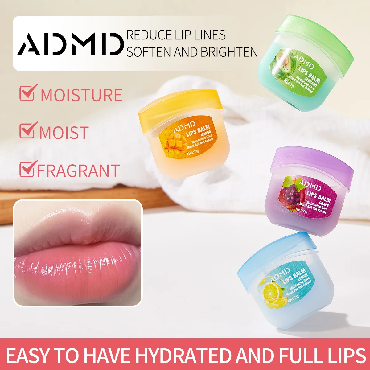 Vaseline Lip Balm Collection: Moisturizing & Nourishing Lip Care Set with Rose Lemon Essence