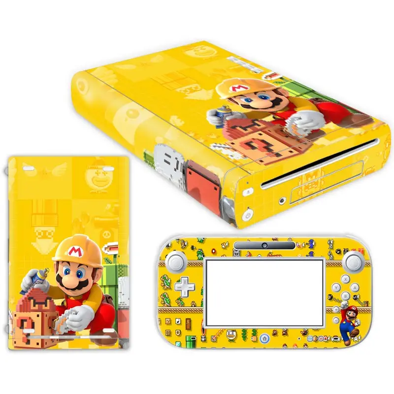 Super Luigi Mari Brothers Vinyl Cover For Nintend Wii U Console Controller Decal Game Accessories For Wii U Skin Sticker 