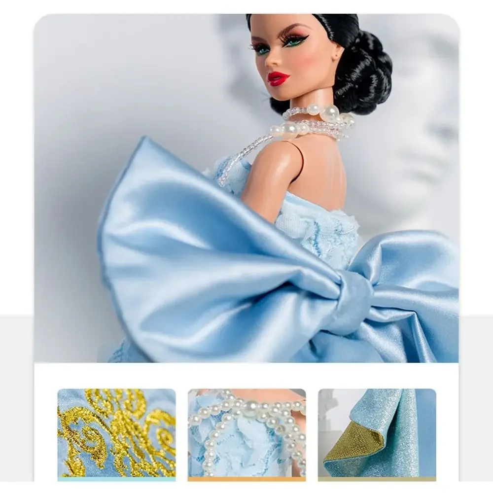 Blue Embroidery Doll Clothes Suit for 11.5 Inch Fashion Dolls