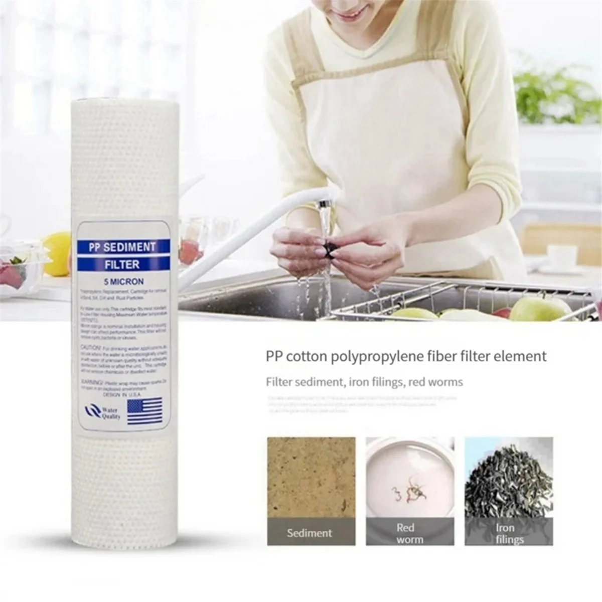 Universal Water Filter PP Cotton Filter Cartridge Sediment Water Filters Polypropylene Material 5 Micrometre 10 PCS water filters