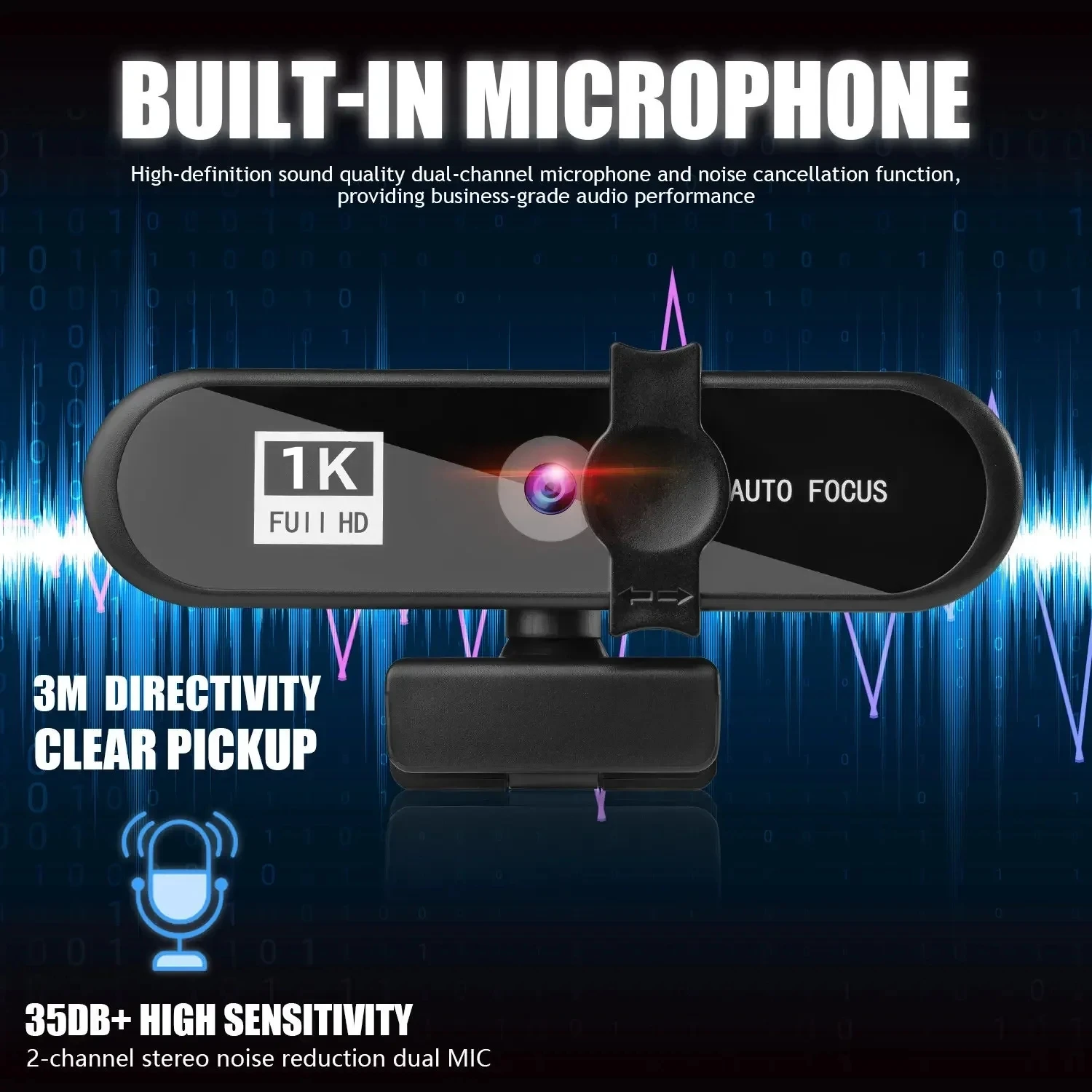 1K Full HD Mini Webcam With Mic Automatic Focus Online For Computer PC Laptops Portable Live Video Streaming 30fps pc webcam pc web camera computer camera