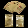 Gold Foil Poker Card Euro Style Plastic Playing Cards Waterproof Card Game Props Magic Tools Holiday Collectibles Party Gifts 2
