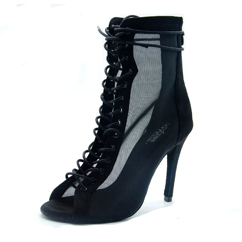 Dance Shoes Woman Ankle Latin Dance Shoes For Girls Soft Bottom Ballroom Salsa Shoes For Daincing Ladies High Heel Pratice Latino