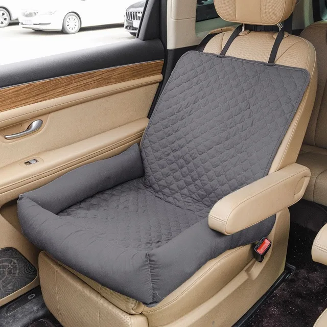 Dog Car Seat Pet Items for Small Large Dogs Waterproof Car Pet Bed for Front Passenger Seat for Travel Safety Dogs Transport 2