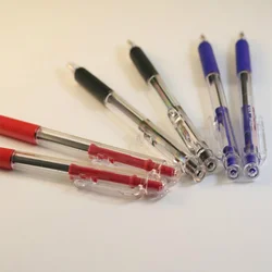 Stylos à bille en plastique 0.7mm, 5 pièces, stylo de Signature d'encre rouge et bleue Kawaii, outils d'écriture pour étudiants, fournitures scolaires et de bureau 
