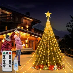 LED Outdoor Waterproof Fairy String Lights with 8 Modes for Garden and Party Decor (Warm White)