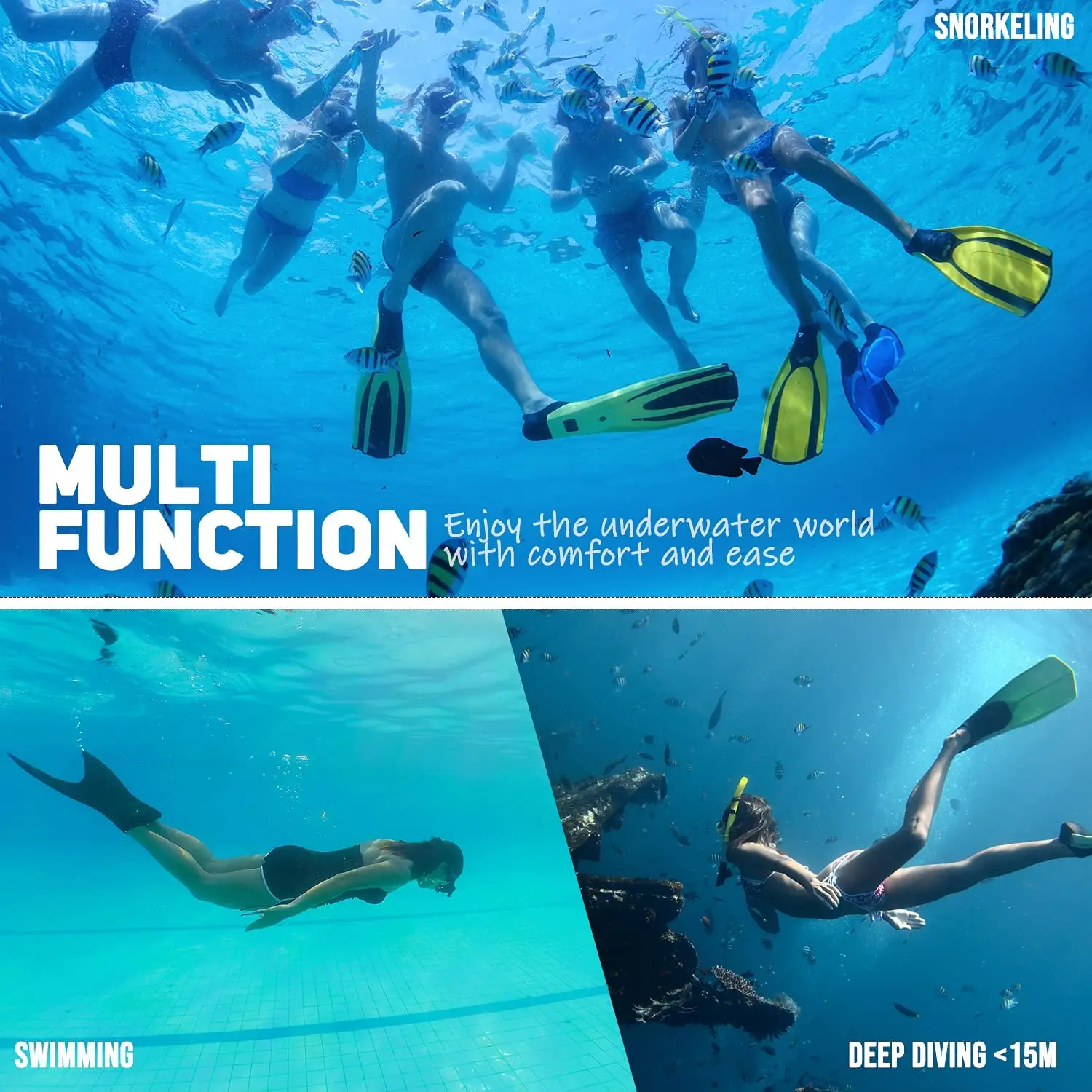 Boys Girls Full Face Diving mask snorkeling Anti-fog Adult Dry Top Snorkeling Swimming Training Mask