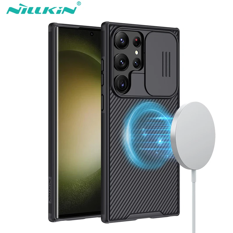 

Чехол для Samsung S23 Ultra Magsafe NILLKIN CamShield Pro, Магнитный чехол, защитный чехол для Samsung Galaxy S23 Ultra