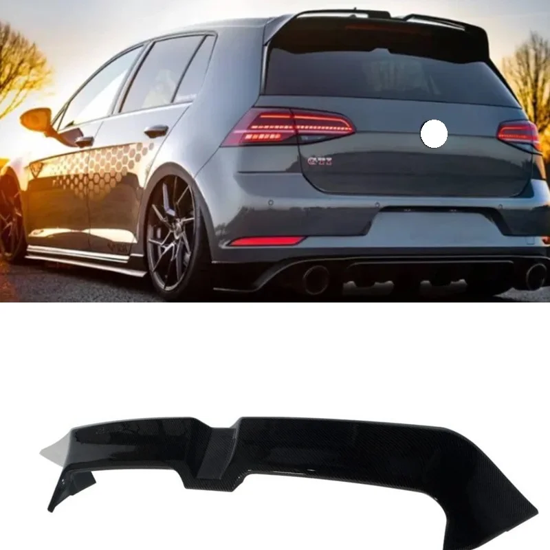Car Tail Abs Nero Lucido O Carbon Look Posteriore Tronco Coperchio Spoiler Per Vw Volkswagen Golf Mk6 Golf 6 Golf 7 Golf 7.5 Golf 8