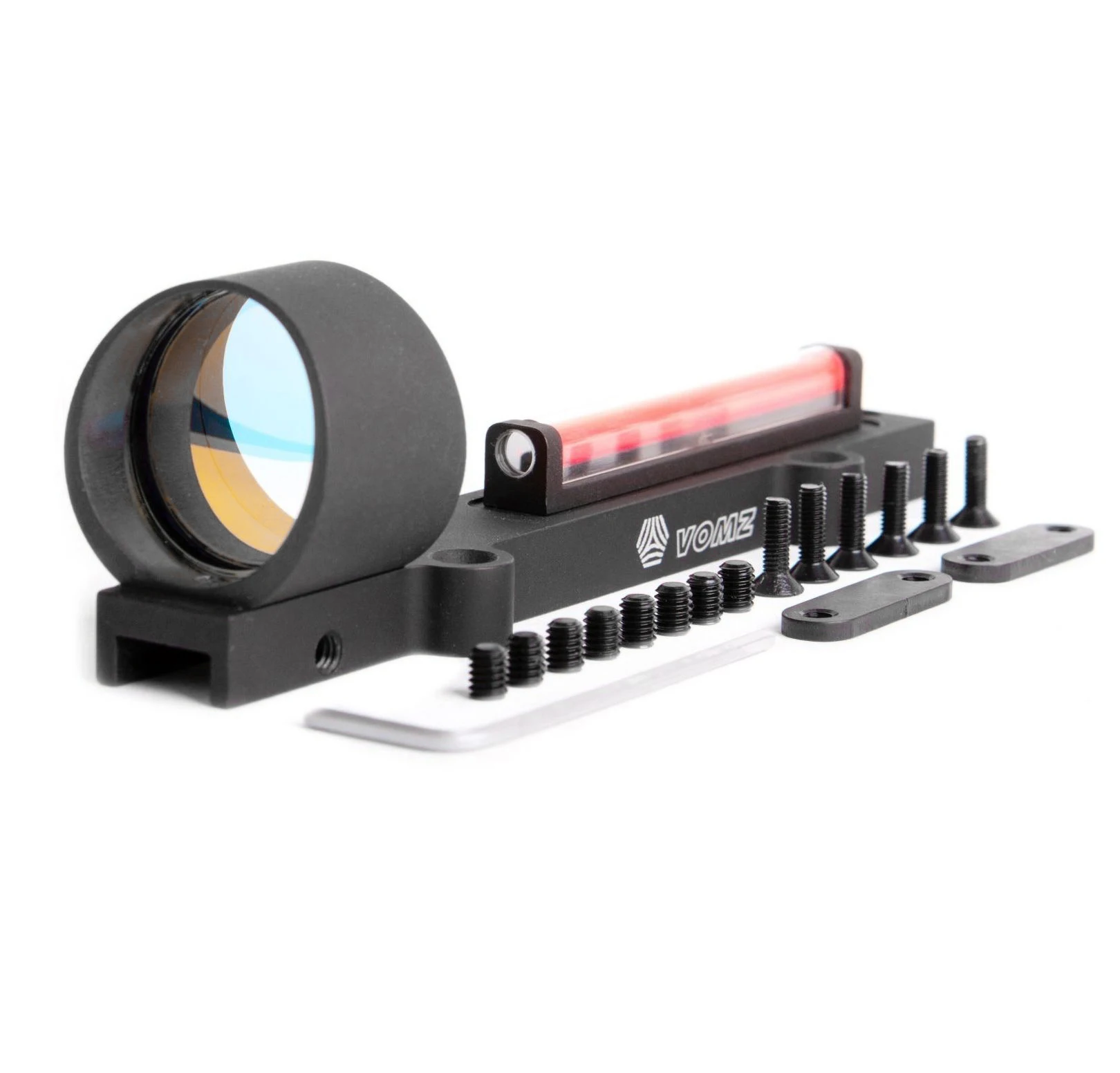 1x28 Red Green Fiber Optic Sight Red Dot Collimator Sight 11mm Rail For Shutgun Hunting Scope