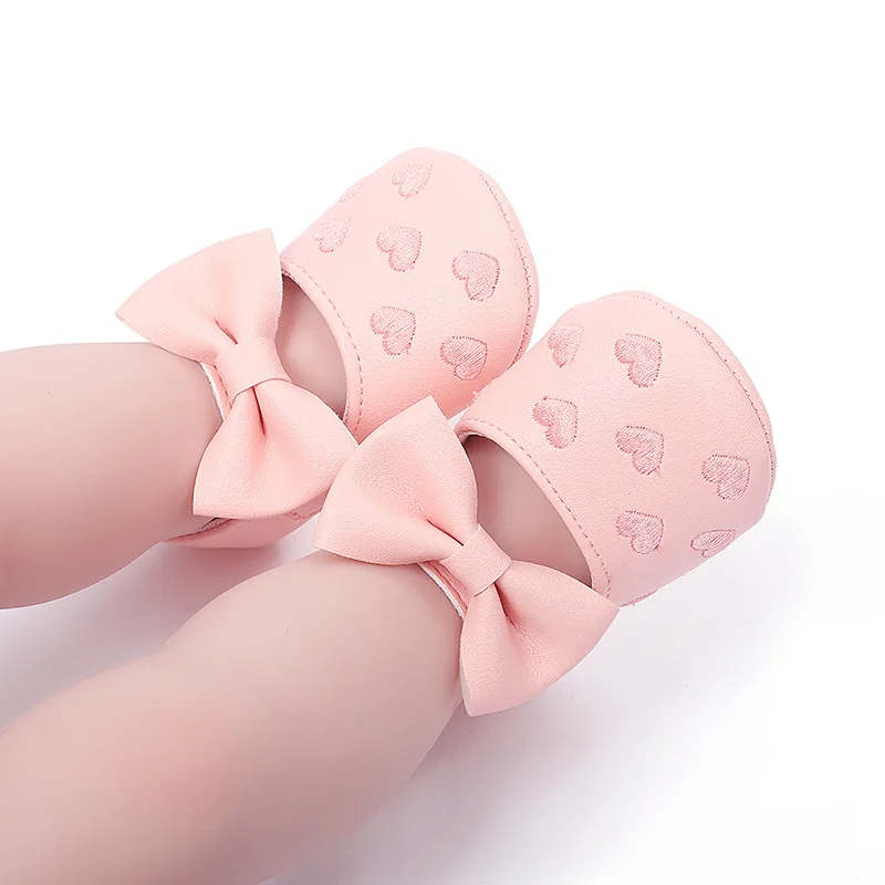 

Newborn Baby PU Leather Baby Boy Girl Baby Moccasins Moccs Shoes Bow Fringe Soft Soled Non-slip Footwear First Walker Shoes