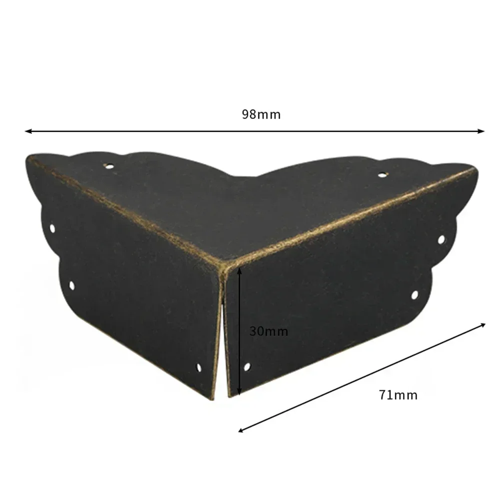 Furniture Corner Protector 4pcs Antique Wrapped Decorative Jewelry Chest Wine Gift Box Wooden Case Cover
