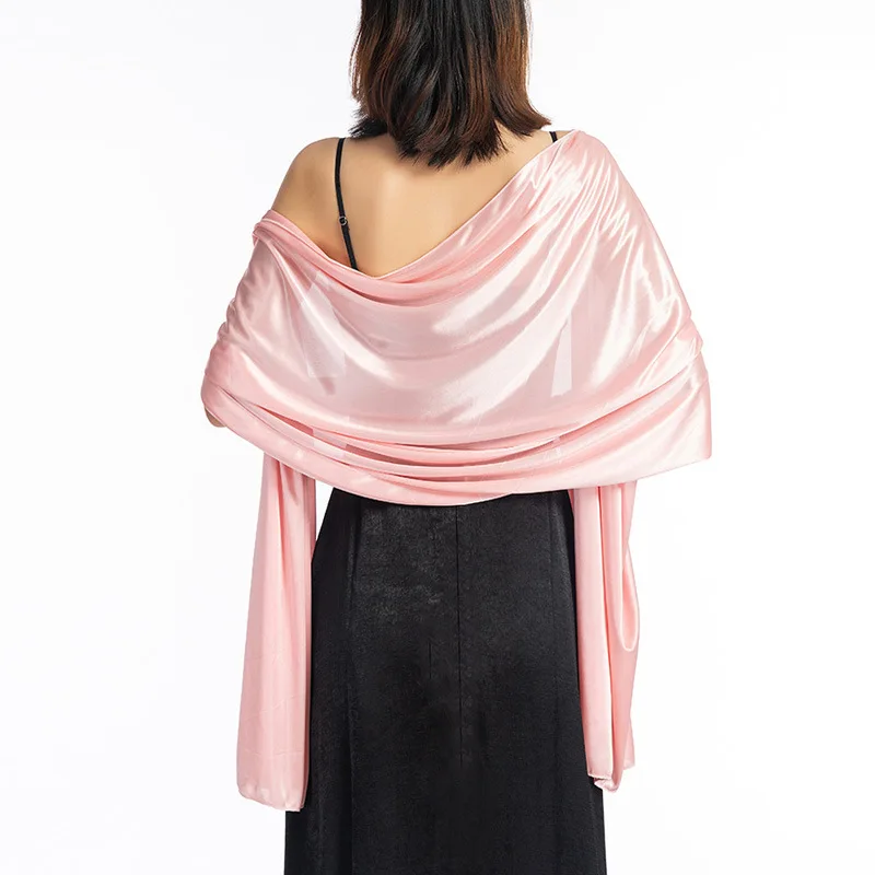Shrugs And Boleros For Women Shawls For Dresses Evening Party Wrap Wedding Bridal Bolero Satin Pure Color Cape Bolero wedding shawl
