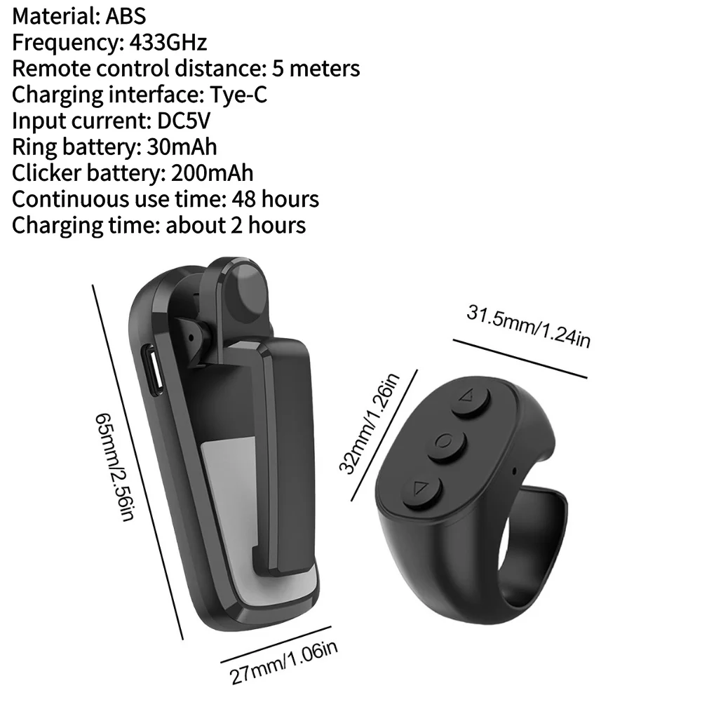 Wireless Page Turner Remote for E-Readers and Live Streaming