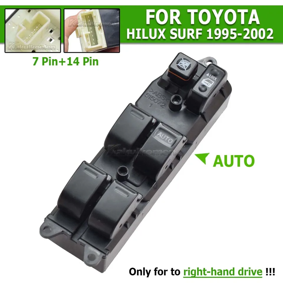 Used Toyota 4Runner Power Window Switch - Driver Side Master Switch OEM 84820-35060 (1999-2002)